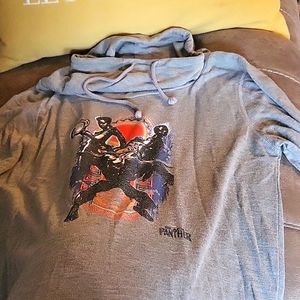 Marvel Black Panther Cowel Neck long sleeve t shirt size medium